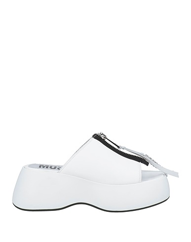 MOSCHINO Sandals White Calfskin