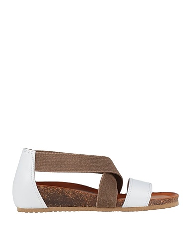 IGI&CO Sandals White Calfskin, Textile fibers