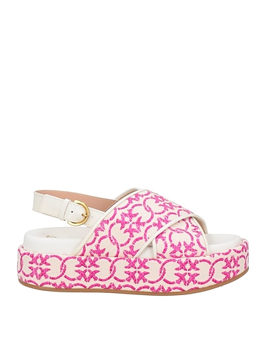 PINKO Sandals Magenta Textile fibers
