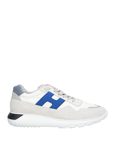 HOGAN Sneakers Hellgrau Leder, Gewebefasern
