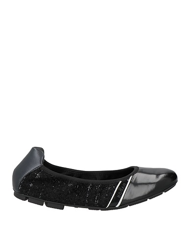 HOGAN Ballet flats Black Textile fibres, Leather