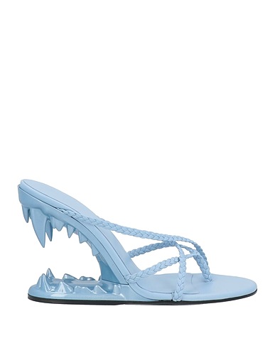 GCDS Flip flops Light blue Leather