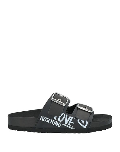 LOVE MOSCHINO Sandals Black Leather