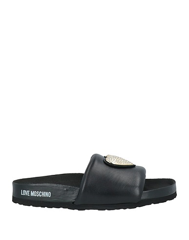 LOVE MOSCHINO Sandals Black Leather