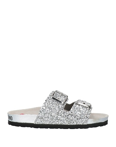 LOVE MOSCHINO Sandals Silver Rubber