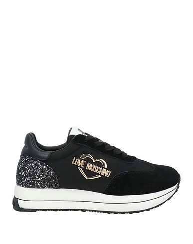 LOVE MOSCHINO Sneakers Nero Pelle, Fibre tessili