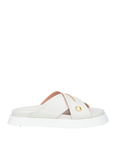 MOSCHINO Sandals Off white Leather