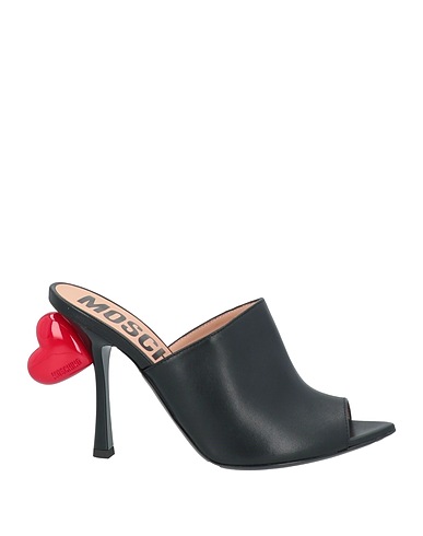 MOSCHINO Sandals Black Leather
