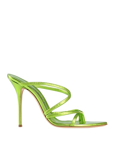 CASADEI Flip flops Light green Leather