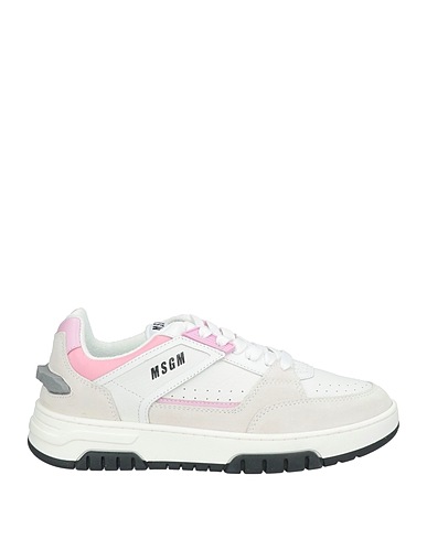 MSGM Sneakers Light grey Leather, Textile fibers