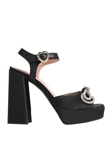 LOVE MOSCHINO Sandals Black Textile fibers