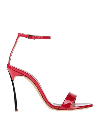 CASADEI Sandals Red Leather, PVC - Polyvinyl chloride