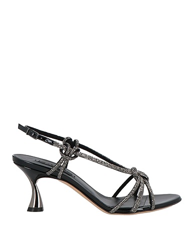 CASADEI Sandals Black Leather