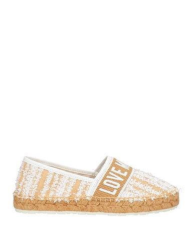 LOVE MOSCHINO Espadrilles White Synthetic raffia