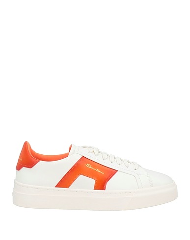 SANTONI Sneakers DOUBLE BUCKLE SNEAKER White Leather