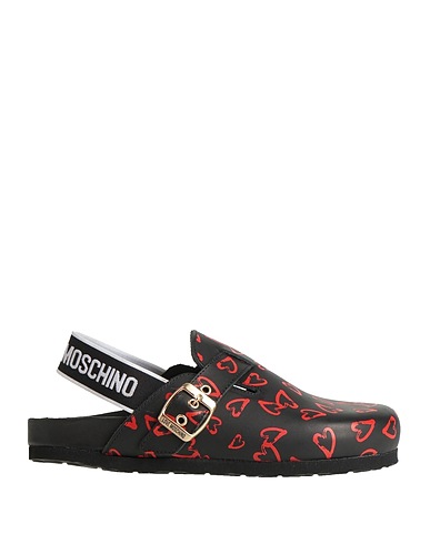 LOVE MOSCHINO Mules and clogs Black Calfskin