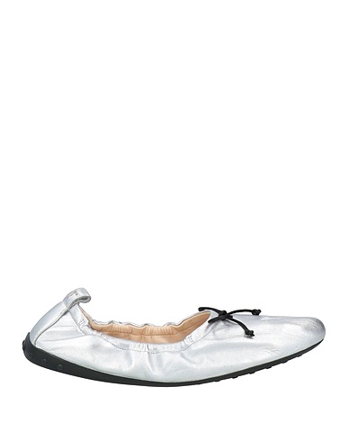 TOD'S Ballet flats Silver Leather