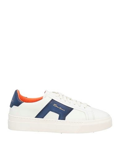 SANTONI Sneakers DOUBLE BUCKLE SNEAKER White Leather