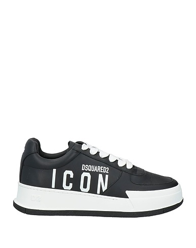 DSQUARED2 Sneakers Black Leather, Textile fibers