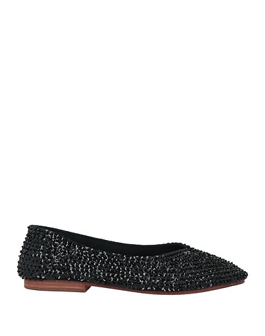 FLAVIA RUGGERI Ballet flats Black Textile fibres