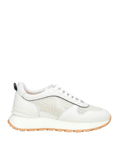 DOUCAL'S Sneakers White 60% Calfskin, 40% Textile fibers