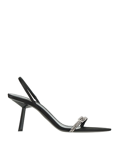 SAINT LAURENT Sandalen Schwarz Gewebefasern