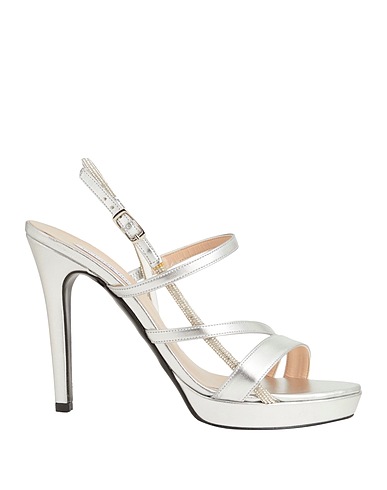 VICTORIA CHRIS Napoli Sandali Argento Fibre tessili