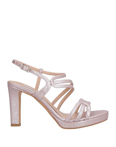 VICTORIA CHRIS Napoli Sandalen Hellrosa Gewebefasern