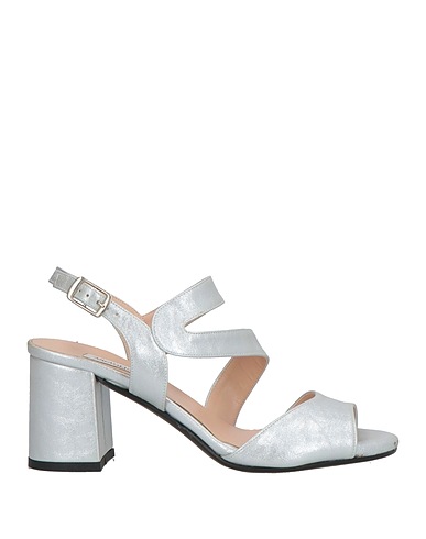 VICTORIA CHRIS Napoli Sandals Silver Textile fibers