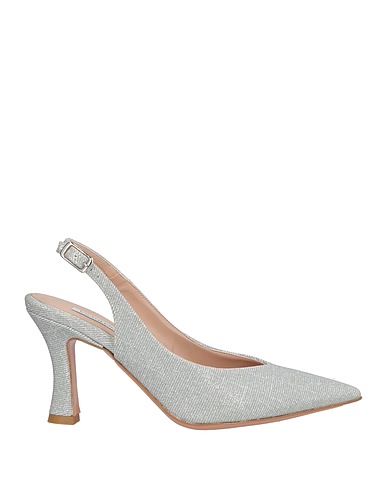 VICTORIA CHRIS Napoli Pump Silver Textile fibers