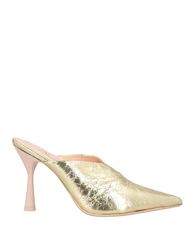 AGL Mules and clogs Gold Leather