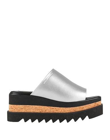 STELLA McCARTNEY Sandals Silver Textile fibres