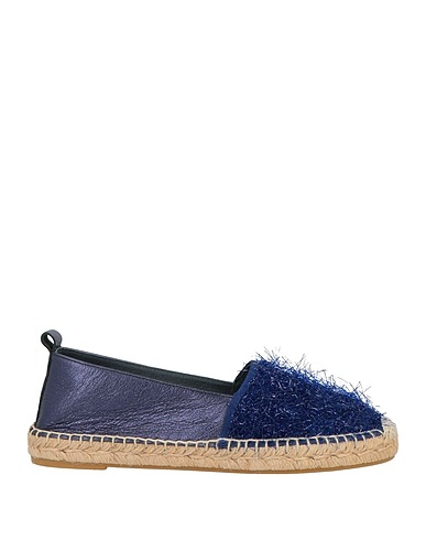 HOLA GUAPA Espadrilles Midnight blue Leather, Textile fibers
