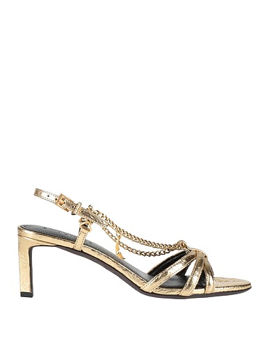 ZADIG&VOLTAIRE Sandales Or Cuir, Métal