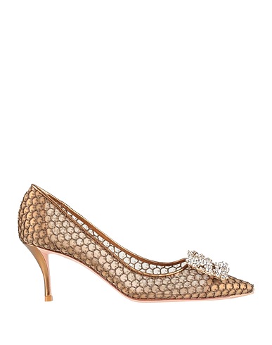 ROGER VIVIER Pump Bronze Textile fibers