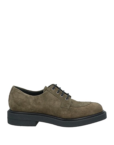 CARMENS Laced shoes Military green Leather