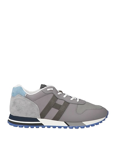 HOGAN Sneakers H86RUN Grey Leather, Textile fibres