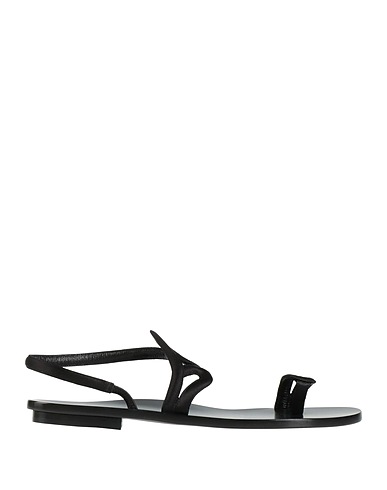 GIORGIO ARMANI Flip flops Black Textile fibres