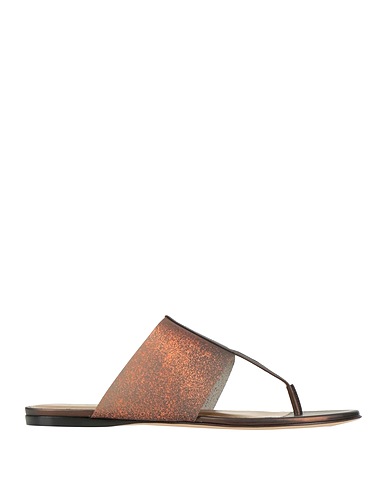 GIORGIO ARMANI Infradito Ruggine Pelle, Altre Fibre