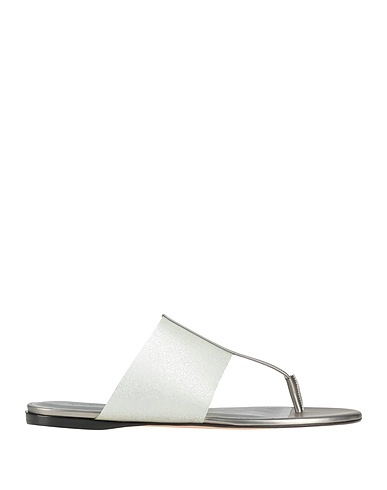 GIORGIO ARMANI Infradito Piombo Pelle, Altre Fibre