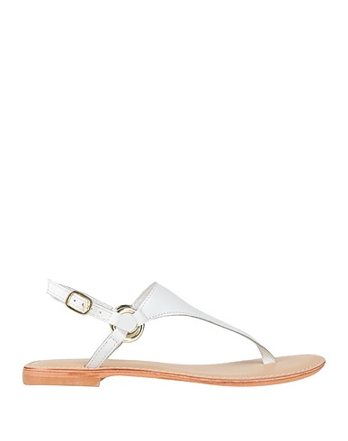 CRISTIN Tongs Blanc Cuir