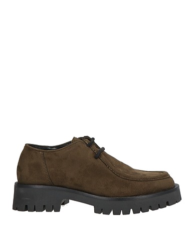 NACRÈE Laced shoes Dark green Textile fibers