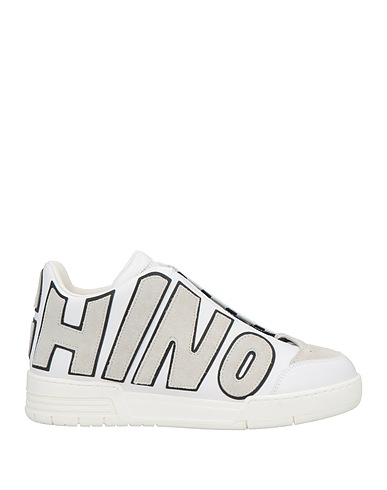 MOSCHINO Sneakers Off white Pelle, Fibre tessili