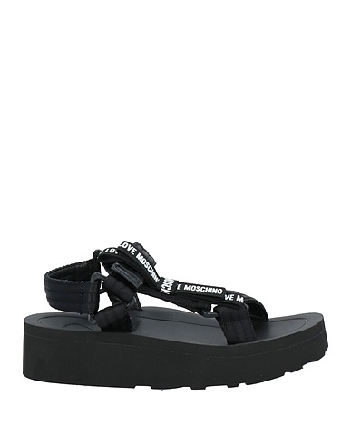 LOVE MOSCHINO Sandals Black Textile fibers