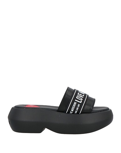 LOVE MOSCHINO Πέδιλο Μαύρο Δέρμα