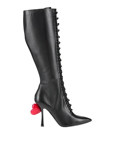 MOSCHINO Stiefel Schwarz Leder