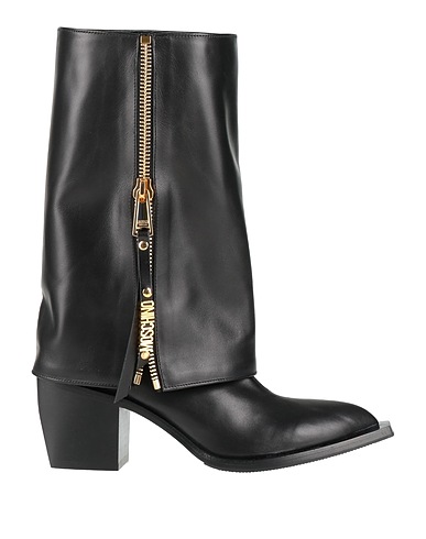 MOSCHINO Boots Black Calfskin