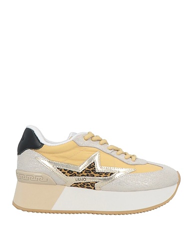 LIU •JO Sneakers Grigio chiaro Pelle, Fibre tessili