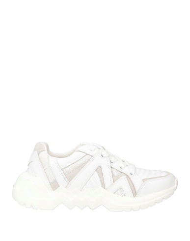 MAJE Кеды и кроссовки Белый Кожа, Текстильное волокно