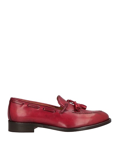 SAXONE Loafers Red Leather